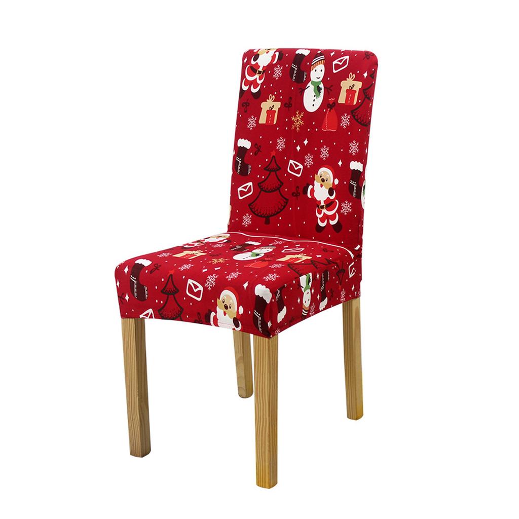 Christmas Cartoon Chair Cover Elastic Festival Party Dining Chairs Stool
