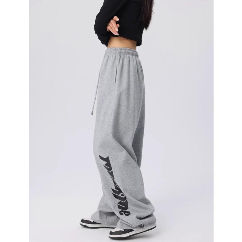 YBKZ Women's Hip Hop Streetwear Loose Straight Leg Jazz Dance Sweatpants