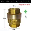 Brass Vertical Check Valve, Water Pipe Backflow Preventer, 1 Inch, Male/Female Thread, Unidirectional Valve.