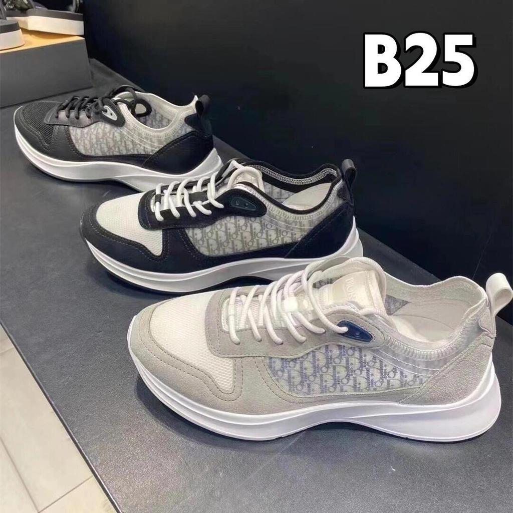 European Style Men's Embroidered Casual Low-Top Sneakers with Thick Sole