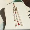 Ancient Style Removable Tassel Fan Hairpin Pendant - Chinese Semi-Finished Step Shake Accessory.