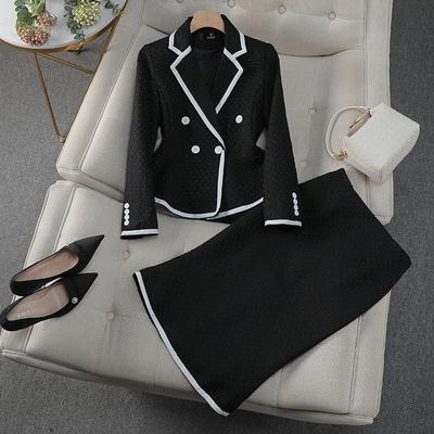 Women's Skirt Suits Celebrity Little Fragrance Suits Temperament Slim Skinny Occupational Suit Blazer Sets Fishtail Skirt