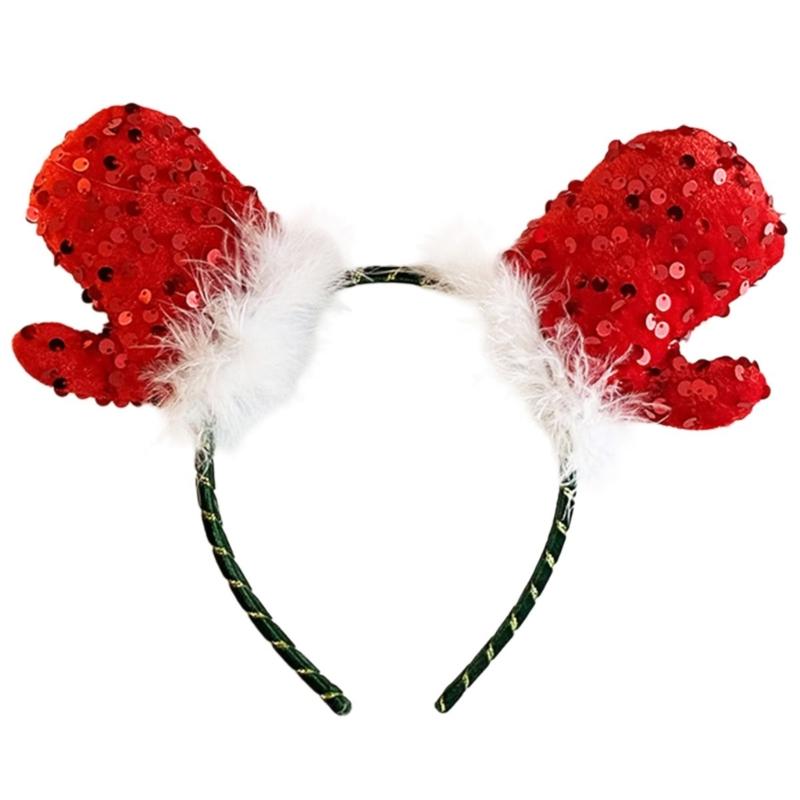 

Рождественский ободок с пайетками, шляпа для костюма для вечеринки, вечеринка, караоке, панк, фотореквизит, крутая шляпа для вечеринки, обруч для волос, фотореквизит