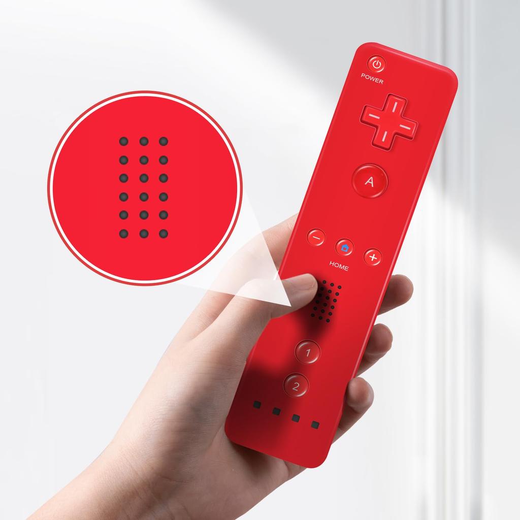 Pachet de 2 telecomenzi Wii cu husă din silicon și curea de mână - și (Roșu + Albastru)