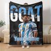 Messi Customize Your Name Blanket Cozy Customizable Blanket Ultra-Soft Great for Livingroom Chair Couch Picnics Ideal for All Seasons