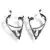 Sweet Cool Dark Wind Rose Elf Stud Earrings Female, Retro Creative Halloween Silhouette Ear Clips