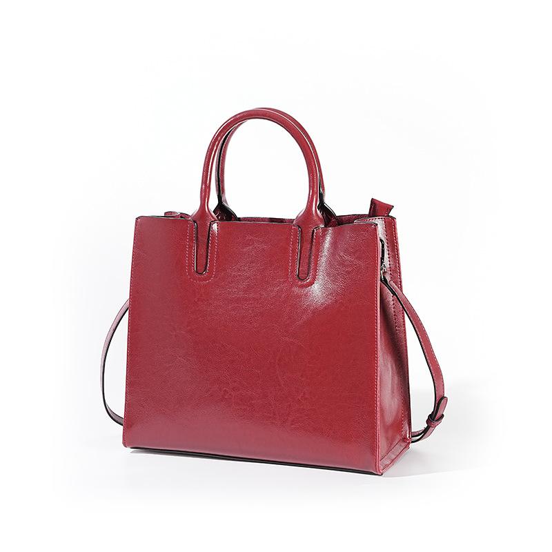 Large capacity bag women's leather portable tote bag, computer bag business women's bag women's bag