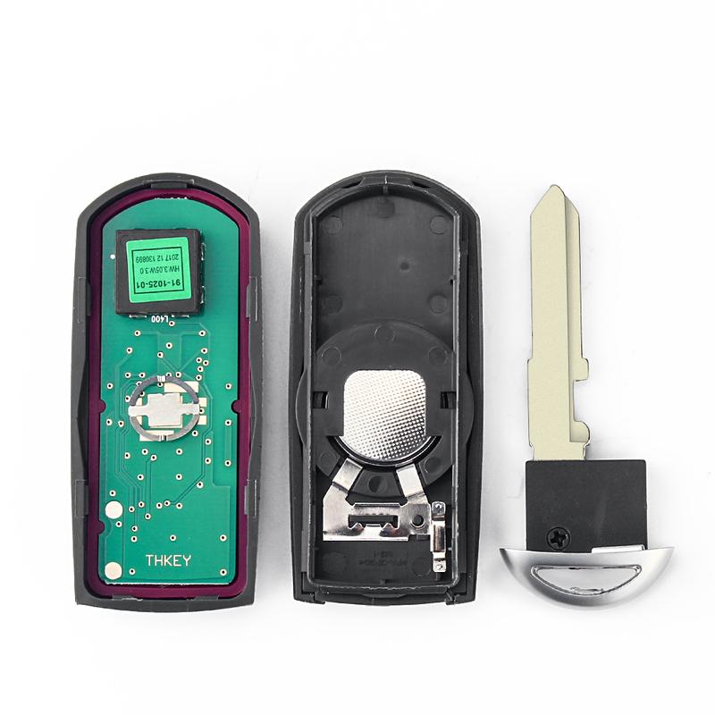 KEYYOU WAZSKE13D01 WAZSKE13D02 Smart Key For Mazda CX-3 3 6 MX-5 Miata 2013- 3/4 Buttons FSK 315MHz ID49 Chip Remote Car Key