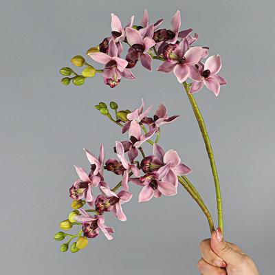 2 Fork Artificial Phalaenopsis Branches Real Touch Realistic Artificial Butterfly Orchid Flower Handmade Simulation Plant