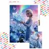 Diamond Painting Kit 5D Full Round Diamond DIY Crafts Home Decoration Creative Gift Frozen Elsa Blue Ice Flower Butterfly Aurora