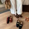 Mori retro brown British style small leather shoes women's shoes 2025 spring and autumn French with skirt loafers single shoes