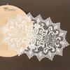 Washable Fabric Doilies for Vases White Lace Doily, Elegant Retro Placemat, Embroidered Table Small Round Placemats Jewelry Trays Mat, Rectangular