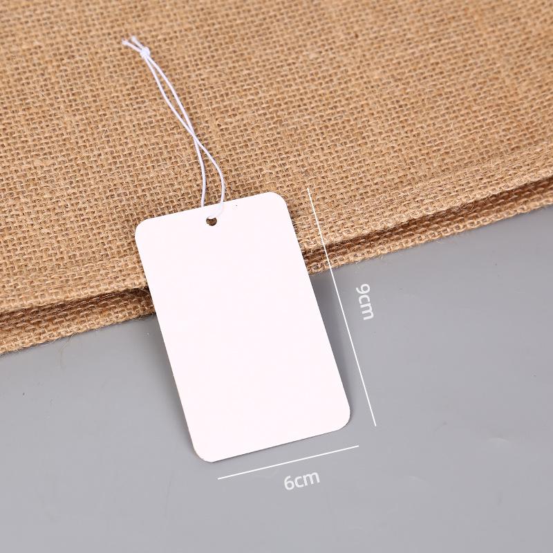 In-Stock Blank Cardboard Jewelry Tags with Elastic Rope for Clothing Accessories