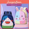 Childrens Animal Pattern School Bag With Lightweight Nylon Material And Ventilated Back Panel For Daycare