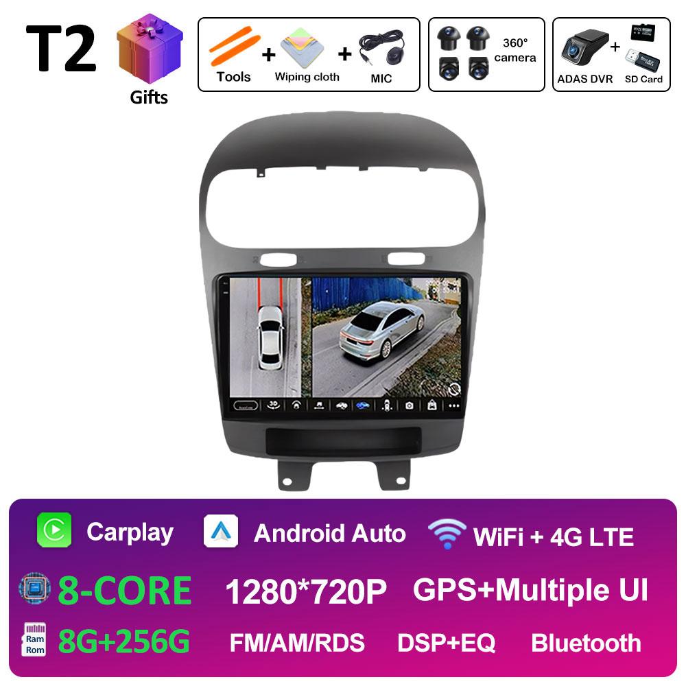 Android Smart System BT For Dodge Journey Fiat Freemont Leap 2011 2012 2013 2014 - 2020 DSP Stereo Cooling Fan QLED IPS Screen