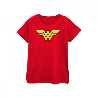 Damen/Damen Wonder Woman Logo Baumwoll-Boyfriend-T-Shirt
