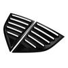 For Dodge Challenger 2015- Car Rear Louver Window Side Shutter Cover Trim Sticker Vent Scoop ABS Carbon Fiber Style Black