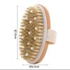 1PC Natural Bristle Body Brush - Exfoliating Wooden Massage Brush for Cellulite & Dead Skin - Wet/Dry Use - SPA Shower Brush