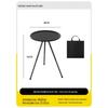 ZISIZ Outdoor Liftable Folding Round Table with Lamp Stand