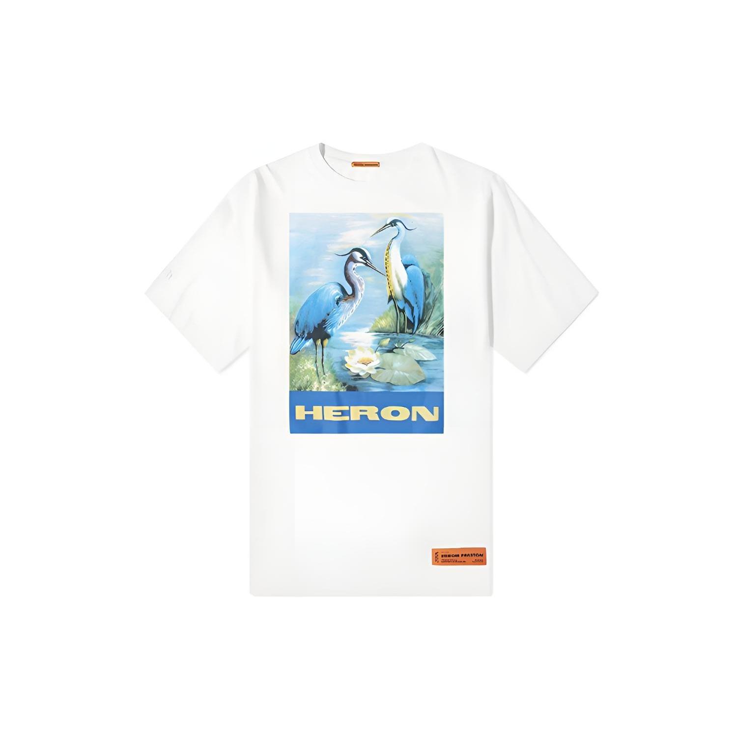 HERON PRESTON Zila Gleznojuma Īsām Piedurknēm