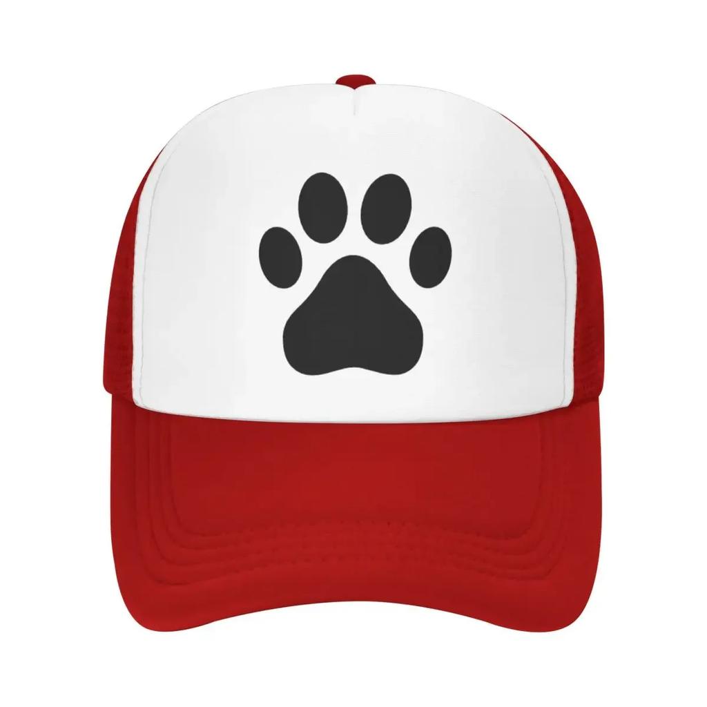 Custom Cool Dog Paw Pattern Baseball Cap Hip Hop Unisex Womens Adjustable Pet Lover Trucker Hat Summer Personalized Dad Hat