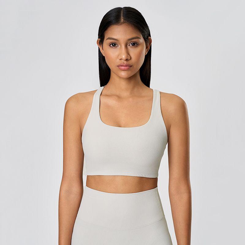 

Original Thread Yoga Straps Vest Female with Chest Pad Summer Outwear Sports Bra Fitness Pilates Training Wear 12 Albumin