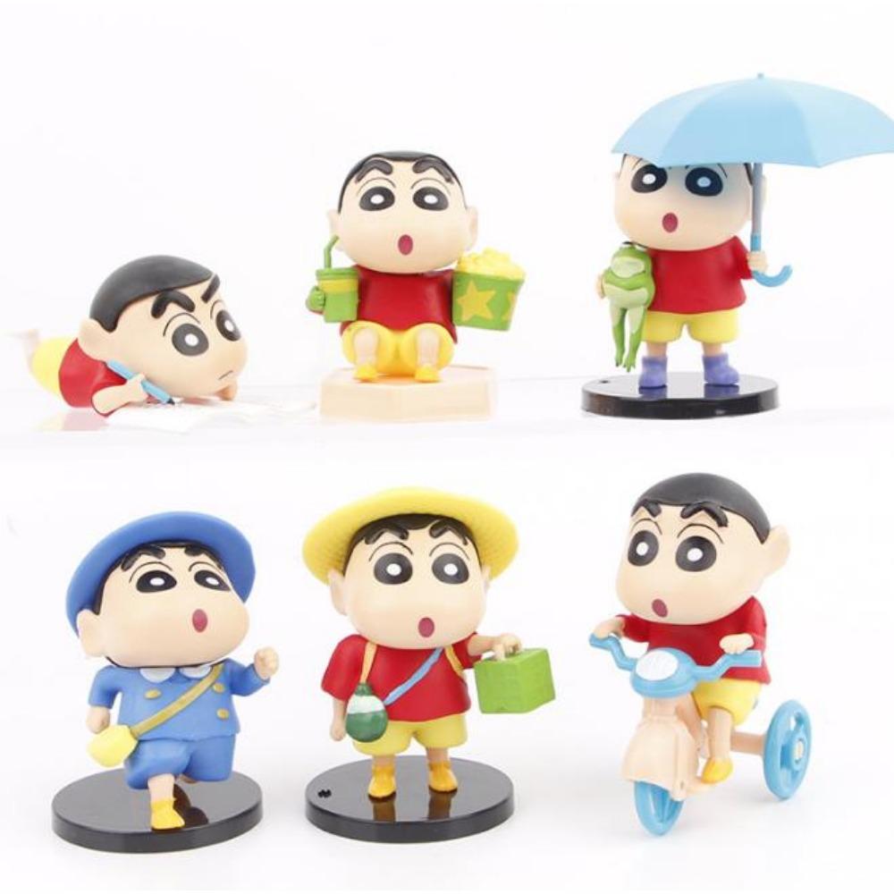 1Set Crayon Shin Chan Action Figure Cartoon Japanese Kawaii Figurines Collectibles Movie Peripheral Toy Gifts for Children