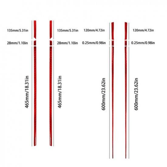 12 Stück Für Toyota Camry Rot Kohlefaser Innen Türverkleidung Abdeckung Zierleiste