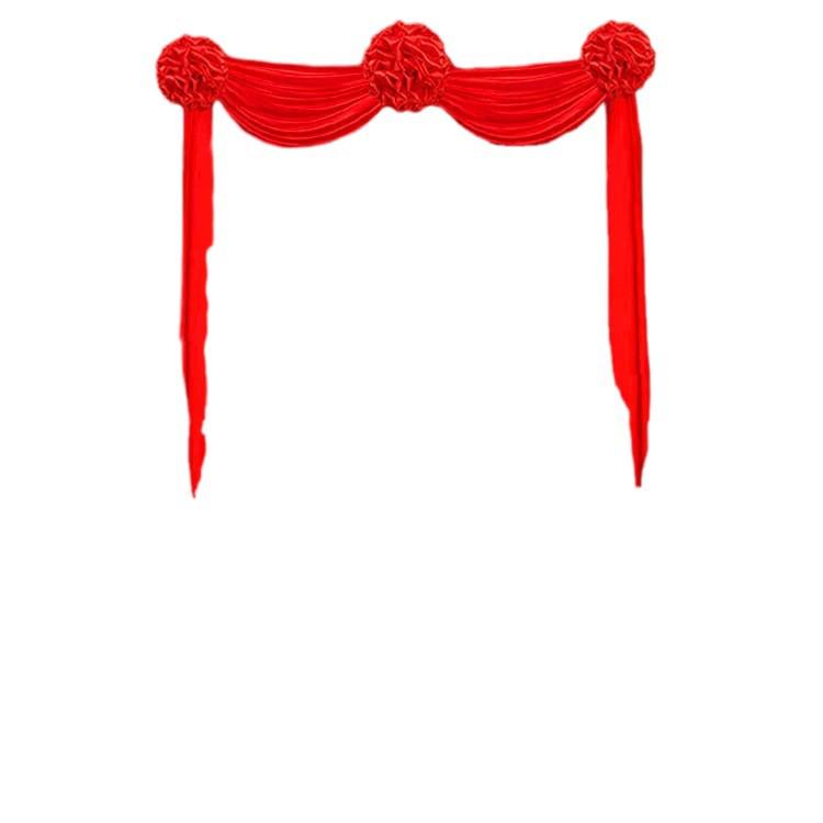 Satin Cloth Red Flower Arrangement for Staircase & Balcony Decor - Fade Resistant