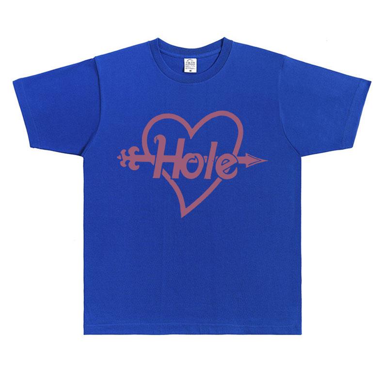 Alternative Rock Band Hole Pink Heart and Arrow Graphic Print T-shirt Courtney Love T-shirts Men Women Gothic Oversized T Shirts