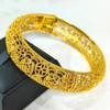 Luxus Dubai Brautarmreifen Geschenk 24K Gold Plated Indische Afrikanische Armbänder Charm Hochzeit Nigerianische Arabische Hand Schmuck für Frauen