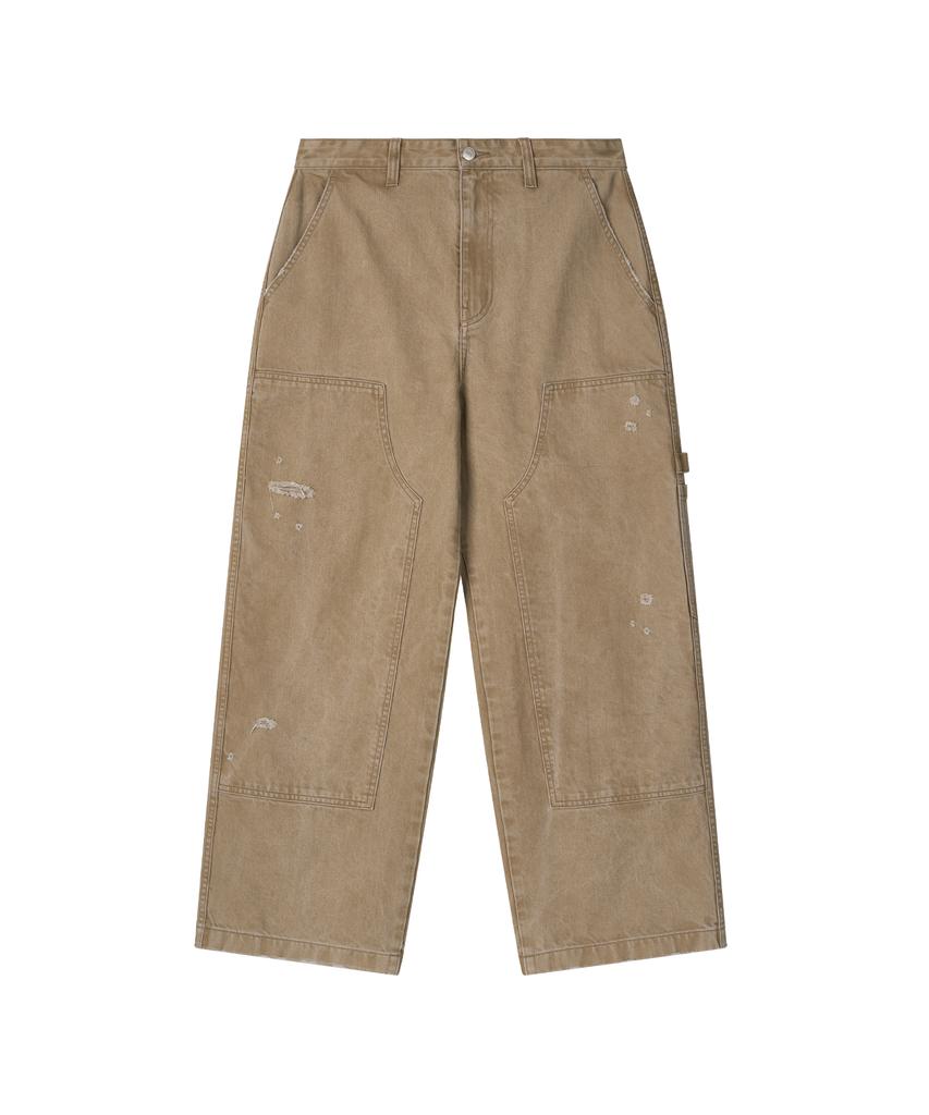 KNOUUN Washed Carpenter Pants (Beige)