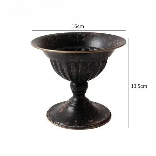 Golden Classical Flower Ware Flower Weng Retro European Iron Floral Pot Living Room Premium Silver Decoration Flowers Vase