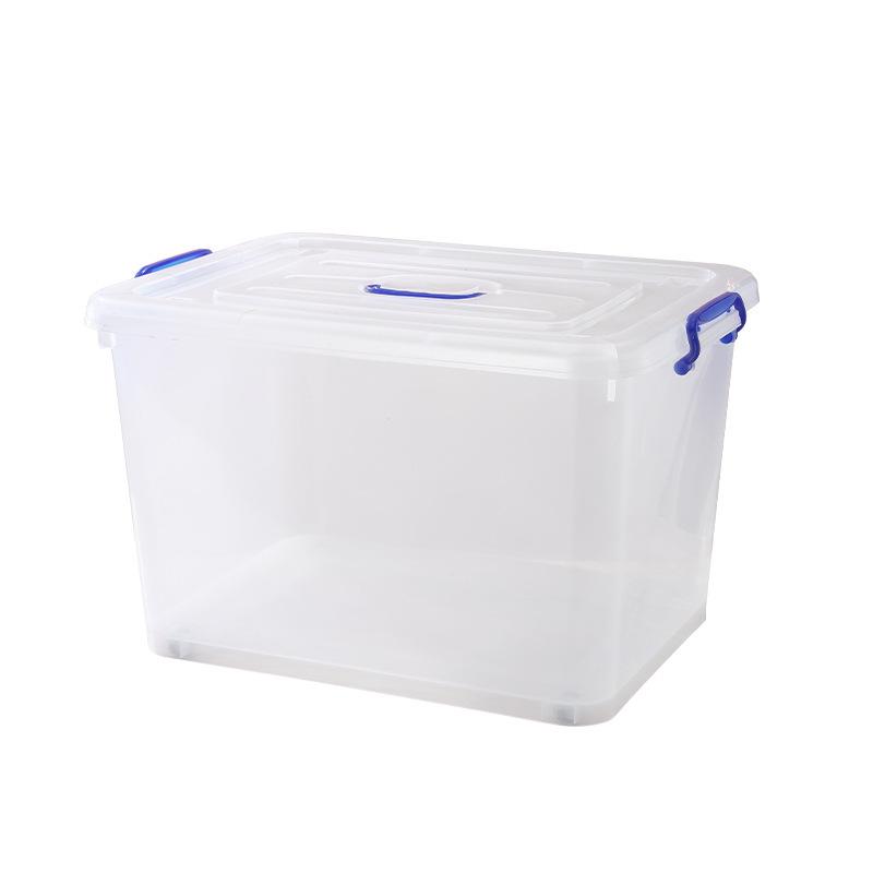 Extra Large Transparent Plastic Storage Box with Wheels for Clothes and Quilts