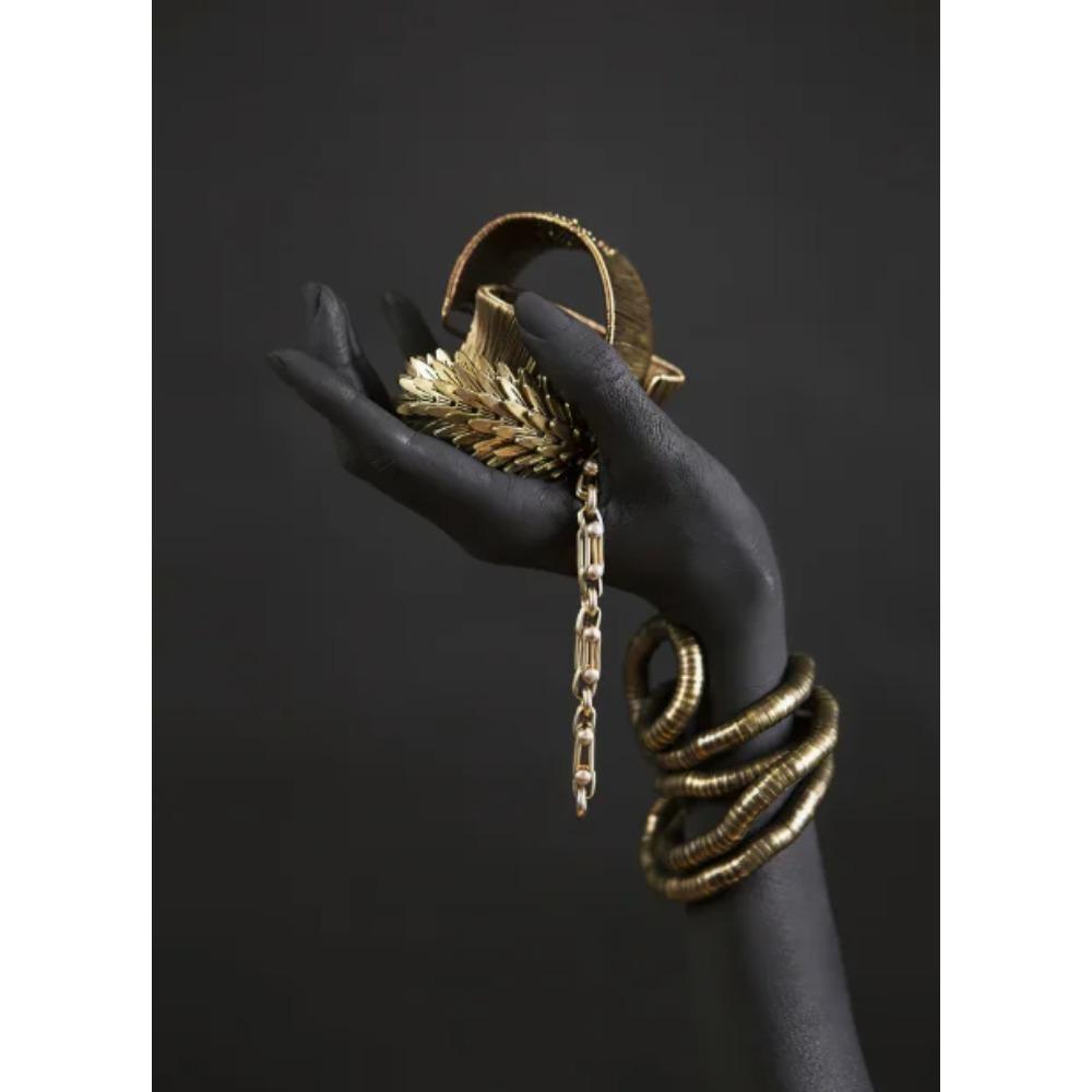 African Women Classic Black Gold Gestures Posters and Prints Female Portraits Canvas Painting Wall Art Pictures for Home Deco