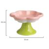 With Flower Design Pet High Foot Bowl Ceramic Dog Food Feeding Basin Cat Bowl  Container