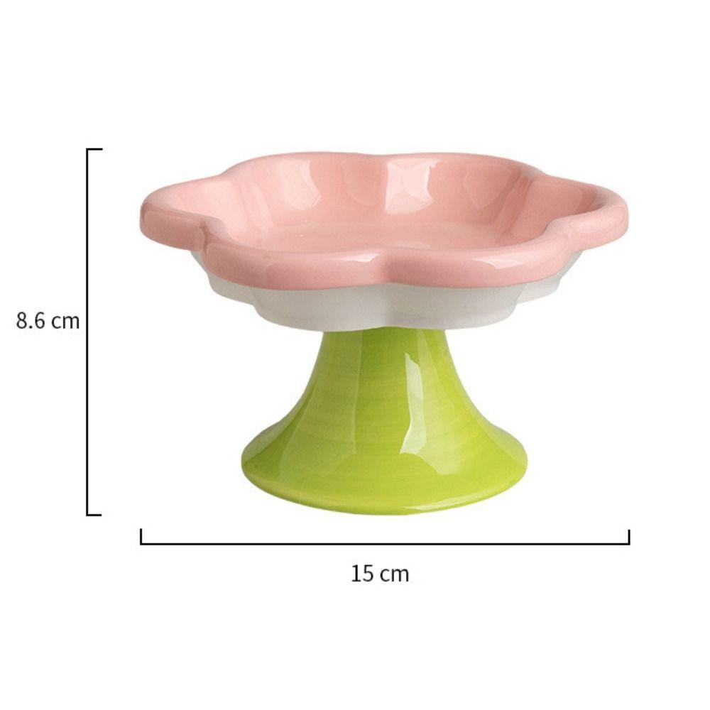 With Stand Cat Bowl Ceramic Cats Drinking Feeder Pet Supplies Pet High Foot Bowl  Snack Dish