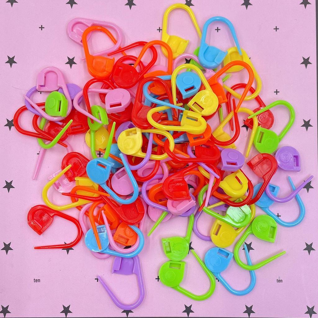 Colorful Small Safety Pins with Anti-Disassembly Marker & Brooch Function – Plastic DIY Jewelry Accessories