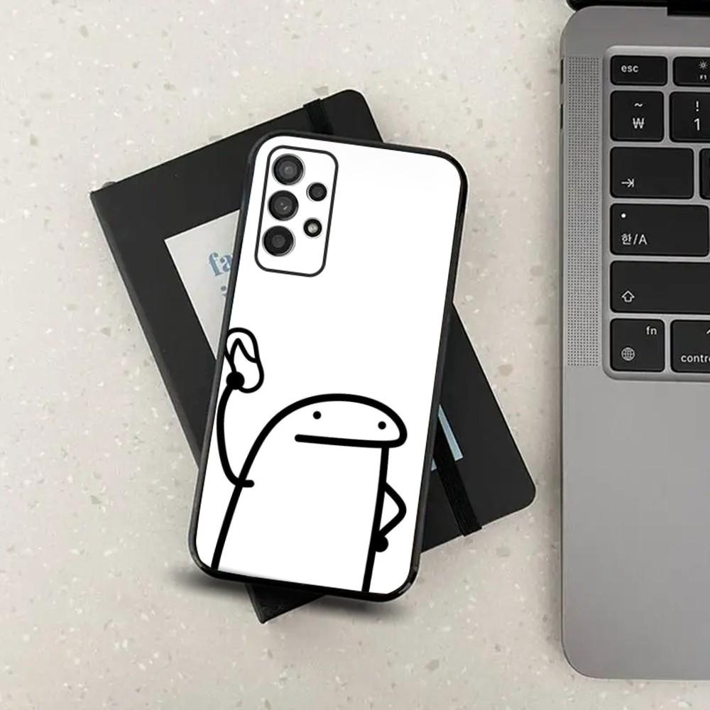 F-Flork Cute Funny Meme Phone Case For Samsung Galaxy A13,A21s,A22,A31,A32,A52,A53,A71,A80,A91 Soft Black Cover