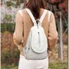 Washed Leather Backpack Literary Soft Leather Small Backpack