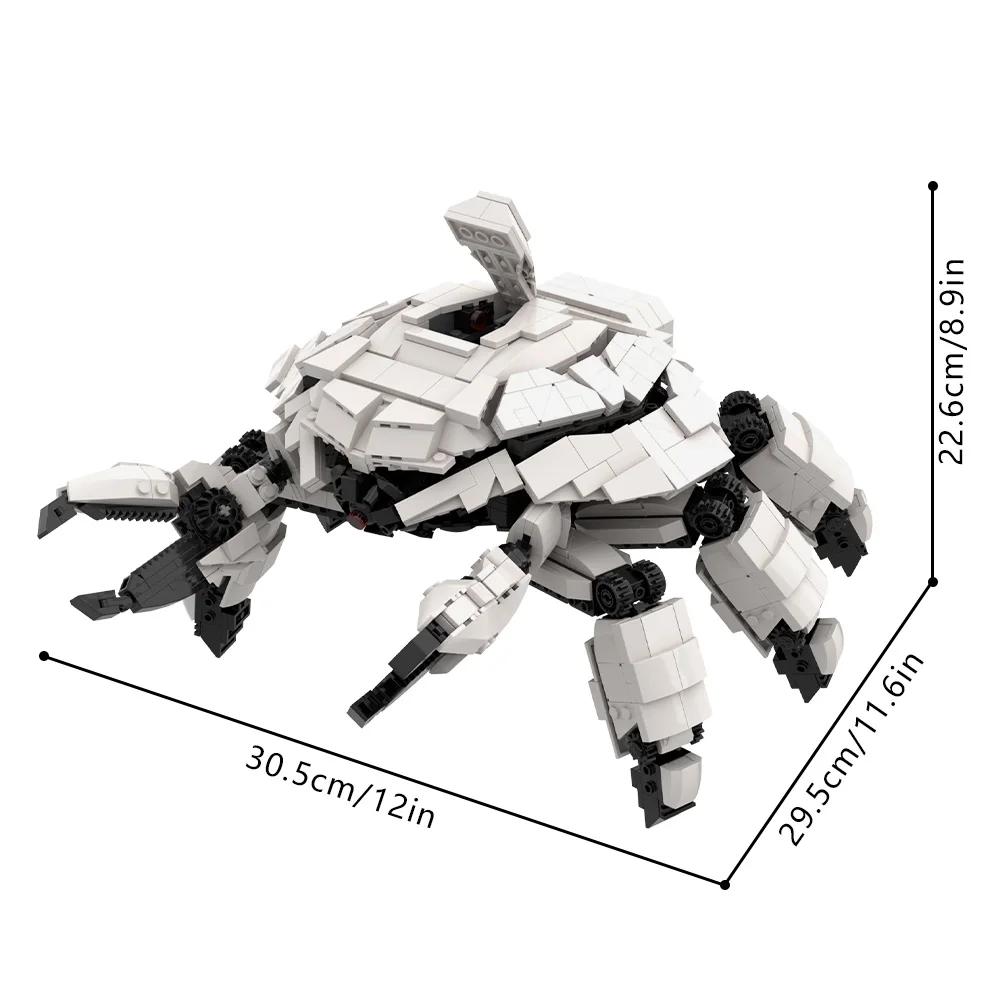 MOC Crab Robot Building Blocks Anime Movies High Tech Crab Robot Creativity Bricks Model Assembly Toys Kids DIY Birthday Gifts