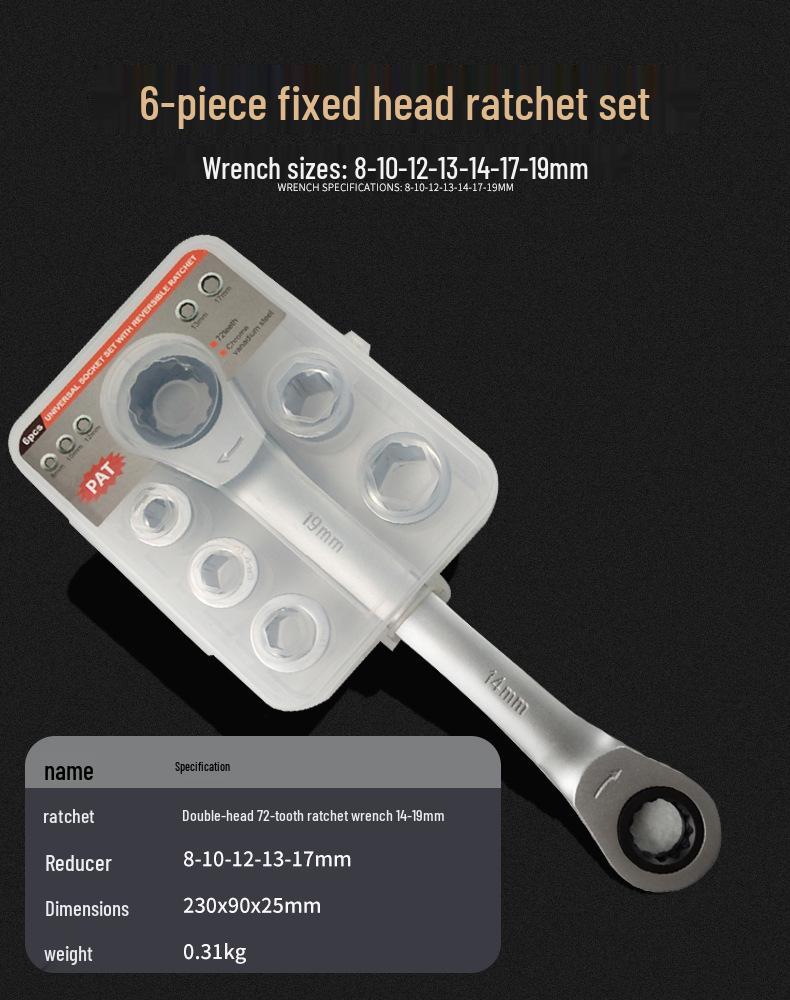 Portable Multifunctional Ratchet Socket Wrench Set for Quick Car and Auto Repair