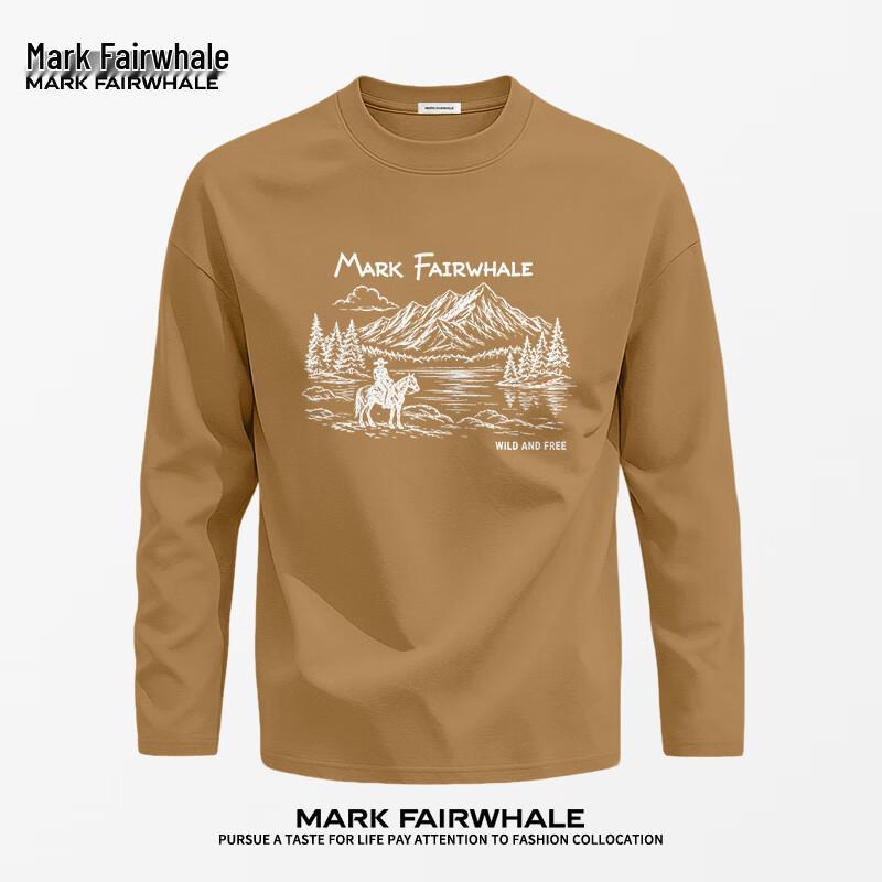 Mark Fairwhale 200g Heavyweight Breathable Cotton Long-Sleeve T-Shirt