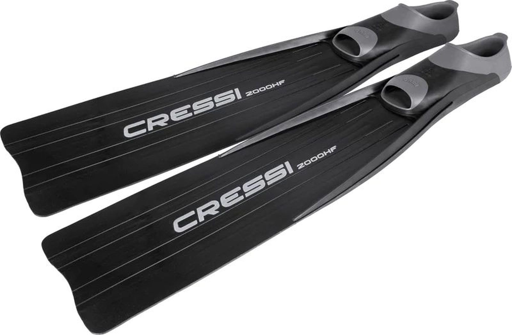 CRESSI Freediving and Spearfishing Fins 2000 Long Fins with Hard Blades for Deep Sizes BH115040 Full-Foot [GARA HF] Diving, Black, 40/41 (25-25.5cm) чёрный