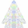 Christmas Tree with 240 Multicolor LEDs 180 cm Acrylic