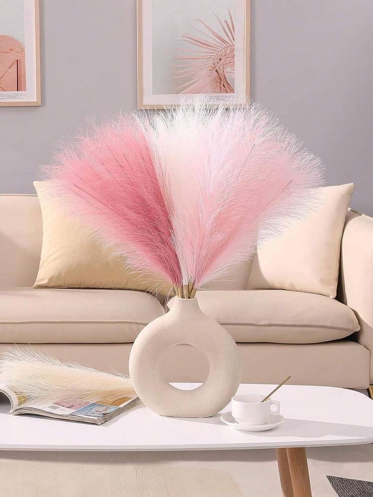 15/30pcs Artificial Pampas Grass Fluffy Faux Reed Grass for Wedding Bouquet Arrangements Home Table Vase Decoration