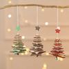 Star Multilayer Christmas Tree Pendant Wooden Christmas Tree Ornaments  New Year