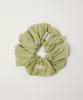 Satur (W) Wrinkle Color Block Scrunchie Olive Green