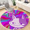 1pc Abstract Art Print Carpet, Round Non Slip Durable Large Size Office Carpet, Suitable for Office