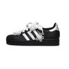 Originals Superstar 2 Abriebfeste Low-Top Skateboard-Schuhe Damen Schwarz Silber JI0079(Team531-)